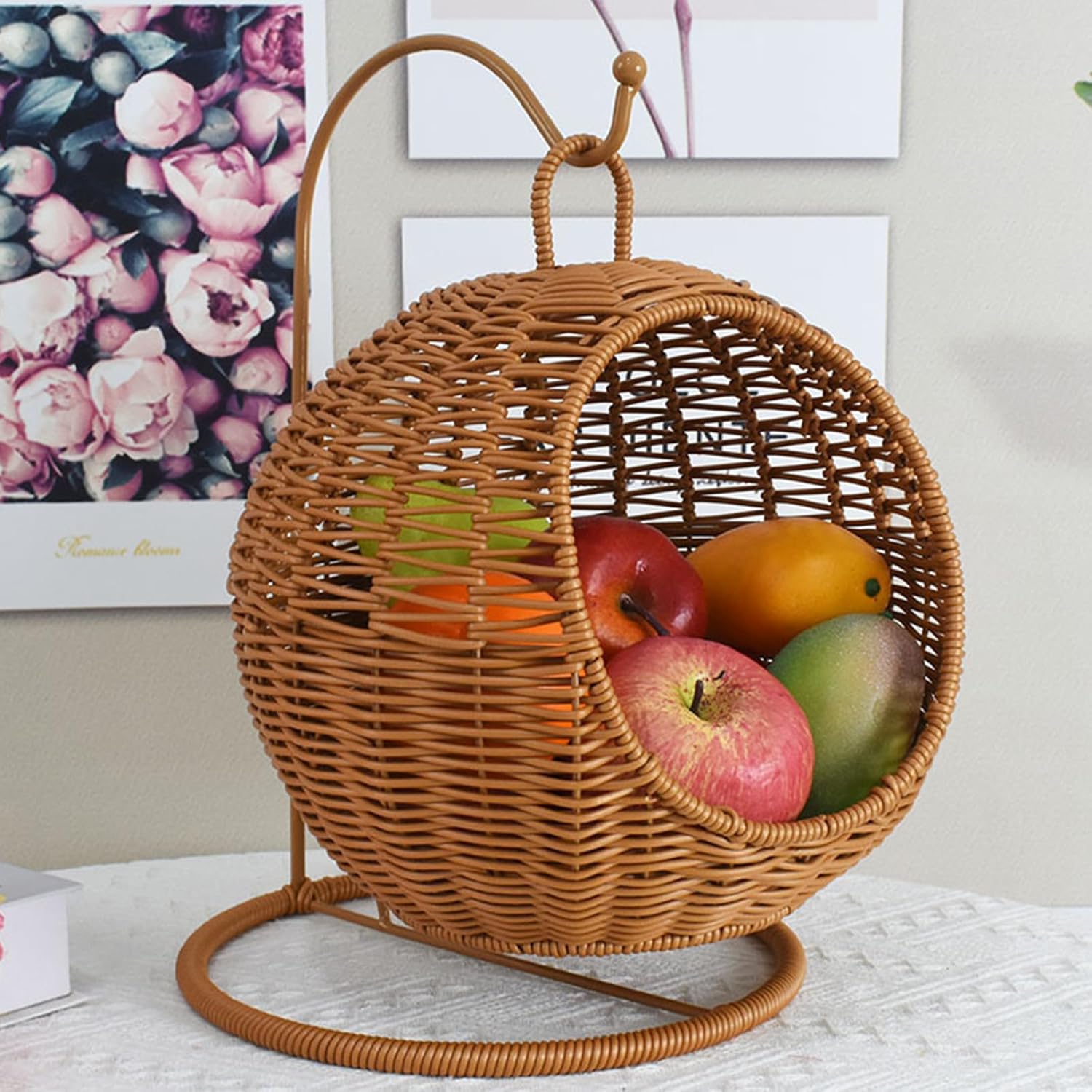 Panier en rotin plastique