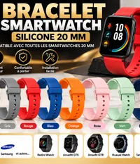 Ceinture Smart Watch En Silicone 20mm