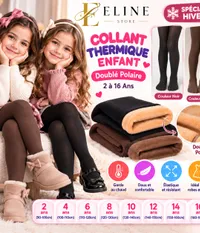 Collant Thermique Enfant Doublé Polaire