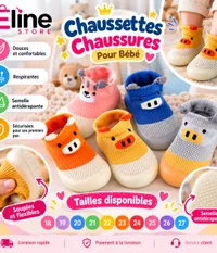 Chaussettes Chaussures Bébé & Enfant – Tailles 18 à 27